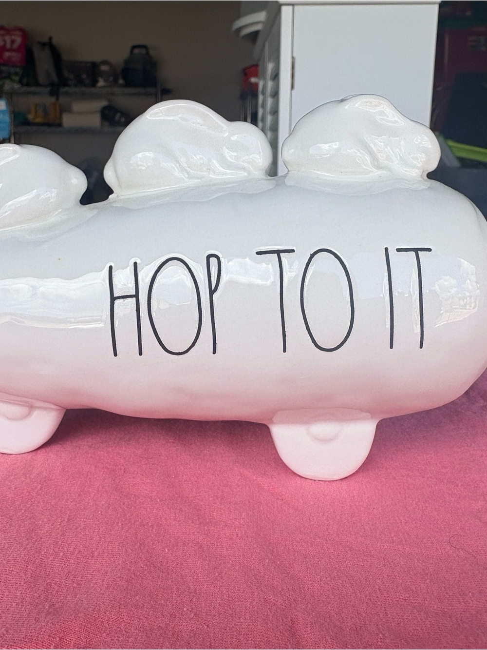 Rae Dunn White Ceramic Piece with Black Lettering